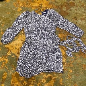 Reformation floral wrap mini dress